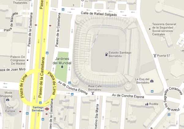 bernabeu แผนที่