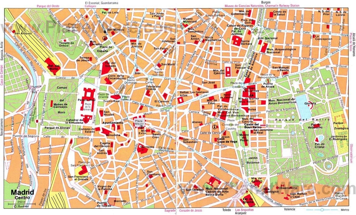 แผนที่ขอดื่มไวน์เบอร์กันดีนถนนมาดริดสเปน