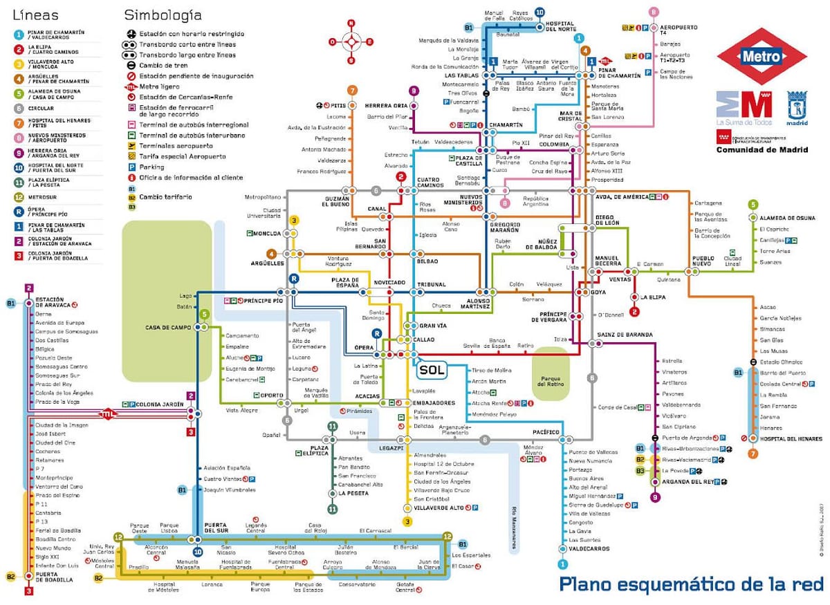 มาดริดใต้ดินแผนที่
