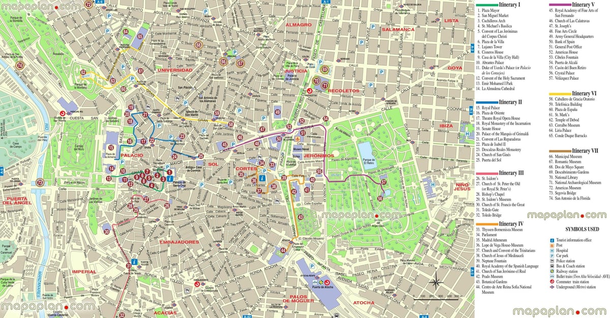 แผนที่ของมาดริดแผนที่ออฟไลน์