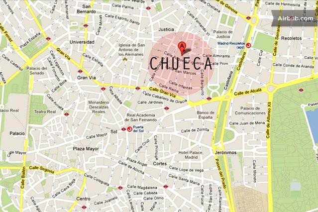 มาดริด chueca แผนที่
