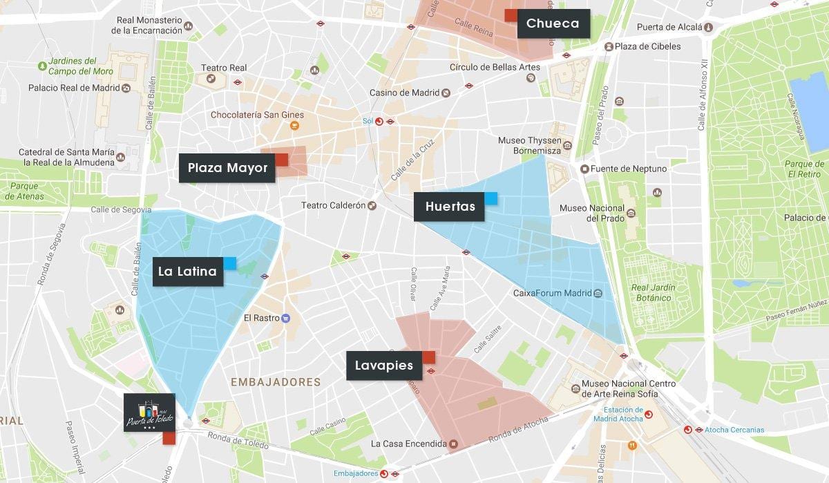 แผนที่ของ chueca