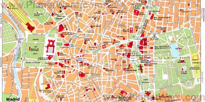 แผนที่ขอดื่มไวน์เบอร์กันดีนถนนมาดริดสเปน