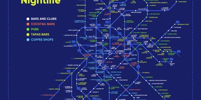 แผนที่ของมาดริดชีวิตกลางคื