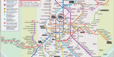 มาดริดรถไฟใต้ดินแผนที่สนามบิน