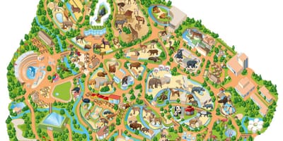 แผนที่ของมาดริดสวนสัตว์