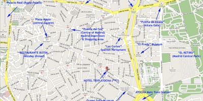 แผนที่ของเซ็นทรัลองสเปนรองมาดริด