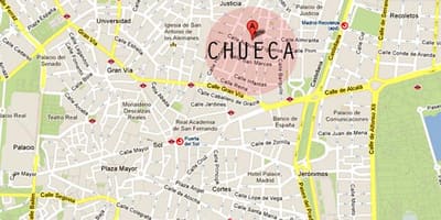 มาดริด chueca แผนที่